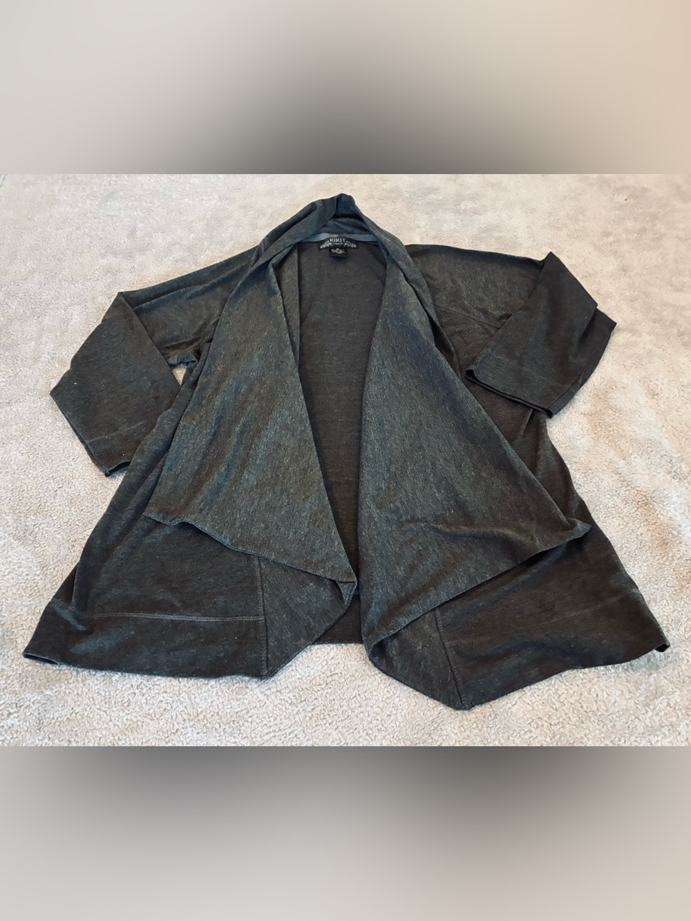 Women’s Knit Original Brand Open-Front Gray Women's Tunic Top - Size Medium